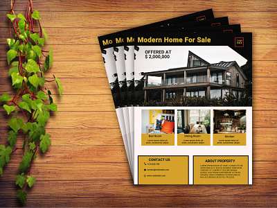 Realestate Corporate Flyer advert advertisement agency agent broker business business flyer corporate corporate flyer green home marketing photoshop promote promotion property realestate realtor rent residential sell