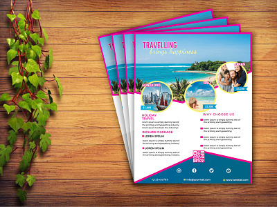 Travel Flyer Design advert advertisement agency agent design discount holiday marketing offer promote promotion psd template tour tourism travel travel agency travel agent travel flyer traveling