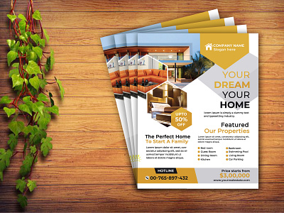 Real estate corporate flyer advert advertisement agency agent building business business flyer clean corporate corporate flyer design flyer fresh home house marketing modern psd real estate real estate corporate flyer