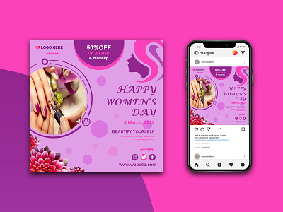 International women's day social media post ads advert advertisement advertising design feminism feminist international womens day marketing media psd social media women empowerment womens day