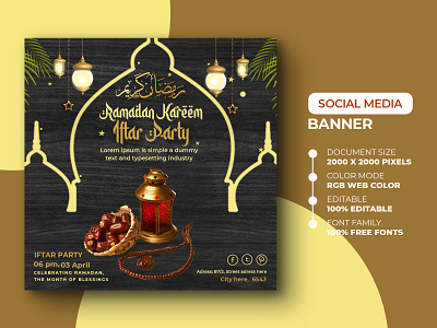 Ramadan Kareem social media/instagram post