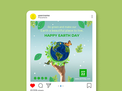 World Earth day social media post template ads advert advertisement advertising design earth environment marketing media psd save earth social media template world earth day