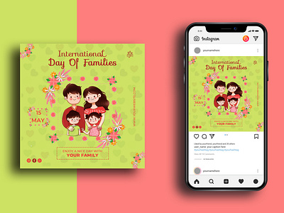 International Family day social media post template