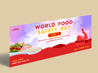 World Food Safety Day Facebook cover design template ads advert advertisement advertising design facebook facebook cover food marketing media psd safe food template world world food day