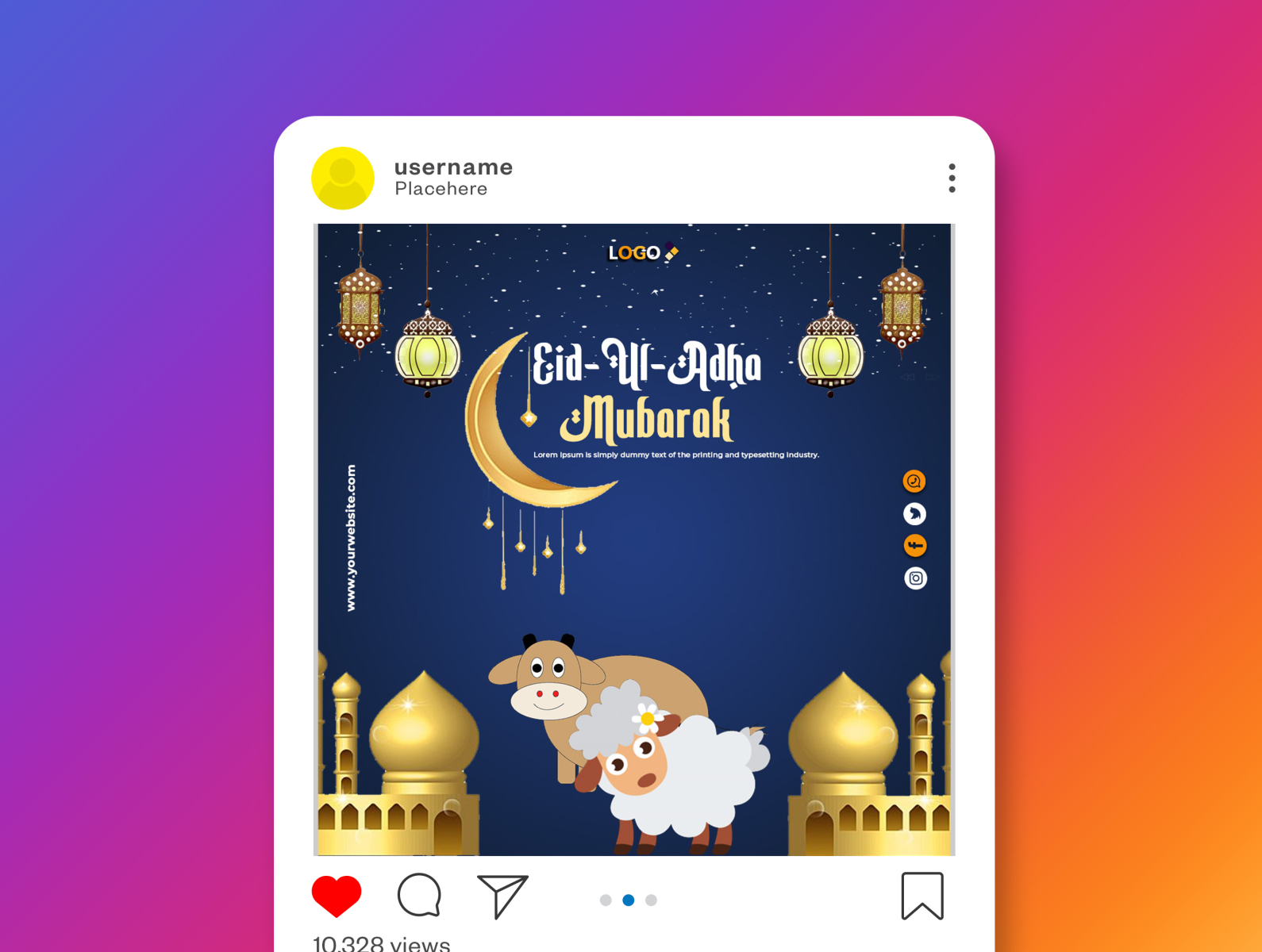 Eid-Ul-Adha and Eid Mubarak Social Media Post by Nadiya on Dribbble