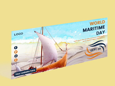 World Maritime Day For Facebook Cover Template