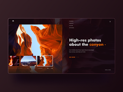 Canyon canyon dark design figma grid orange typography web