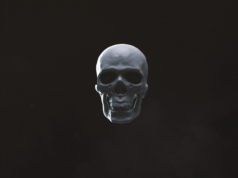 #blessed 3d animation cinema 4d cloth dark skull