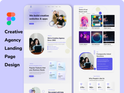 Creative Agency Landing Page UI by Saiful Islam on Dribbble