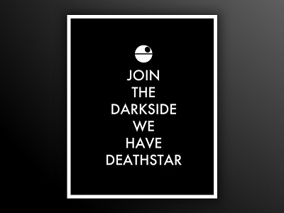 Join The Darkside keep calm poster print star wars