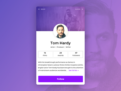 Daily UI #6 – Profile Card