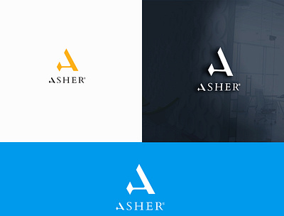 A- Asher branding graphic design letter logo logo logo design minimal