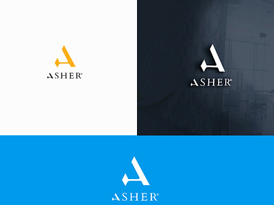 A- Asher branding graphic design letter logo logo logo design minimal