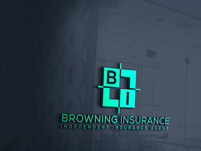 Brwoning Insurance business logo flat logo graphic design logo design minimals