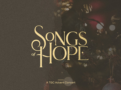 Songs of Hope: Advent Concert 2020 advent branding christian christmas church concert event gold gospel grain holiday live logo logotype music star type typography xmas