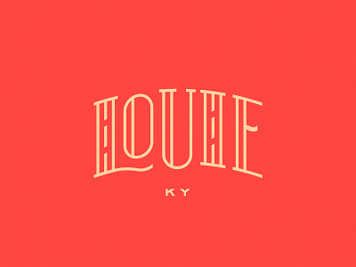 Louie coral design font gold kentucky ky louie louisville midwest south type typeface design typography ui