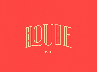 Louie coral design font gold kentucky ky louie louisville midwest south type typeface design typography ui