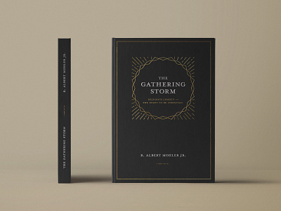 The Gathering Storm black book booklet clean cover crown design editorial gold hardback illustration letterpress paperback shine storm thorns thunder typography vector white