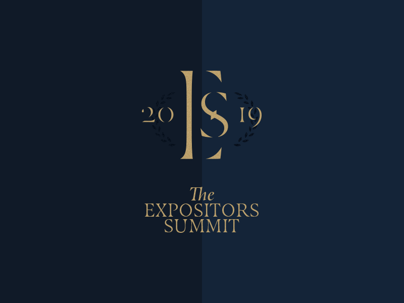 Expositors Summit - Unused badge blue crest design e emblem family gold leaf lock up monogram plant royal s seal shield summit typography whisky year