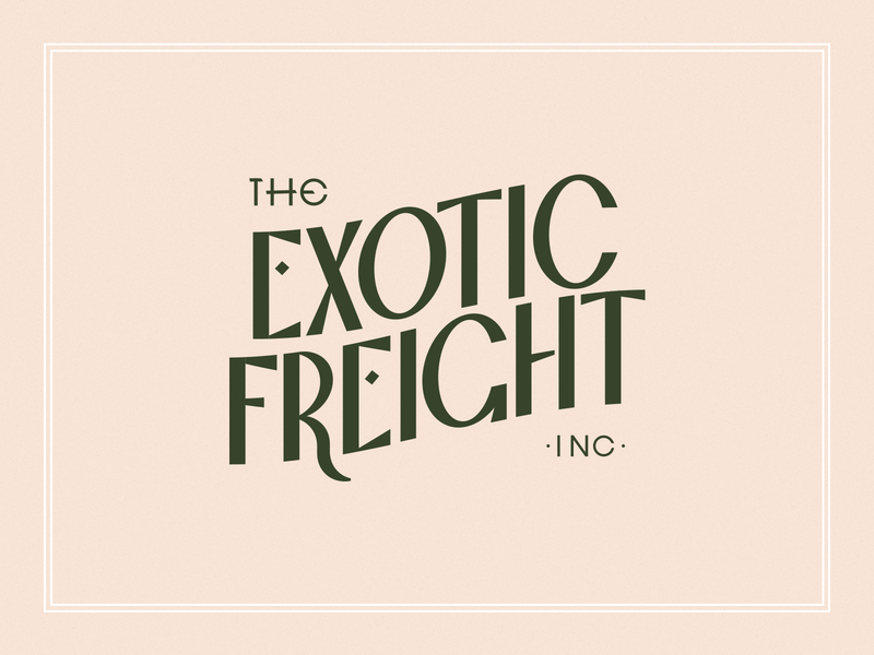 Exotic Freight - Type branding classic custom exotic film font inc movie noir old pseudo brand the theater time title type typeface typography vintage