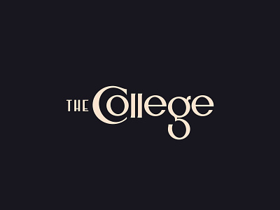 The College - Type brand branding college deco font lettering logo logotype pseudo brand the type typography university vintage