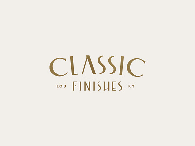 Classic Finishes - Type brand branding classic college deco font gold kentucky lettering logo logotype louisville monogram pseudo-brand the type typography university vintage