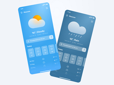 Weather App app design mobile ui weather