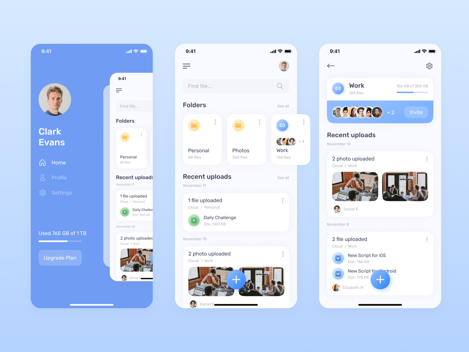 Cloud Storage App UX/UI by Makulov K. on Dribbble