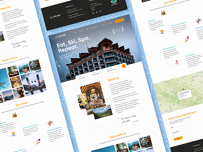 Homepage for Spa Resort hotel landing resort ui ux webdesign website