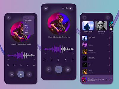 Music player app design music player ui