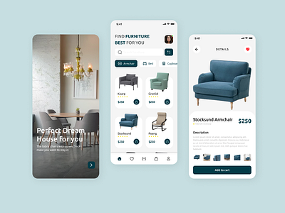Halo Furniture Mobile Apps design mobile apps ui