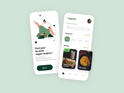 Vegan food recipes app