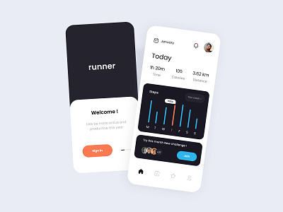 Step tracker app 3d app app design branding design graphic design illustration product design ui ux