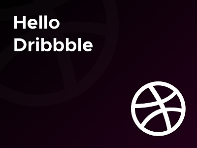 Hello Dribbble, design logo typography ui ux