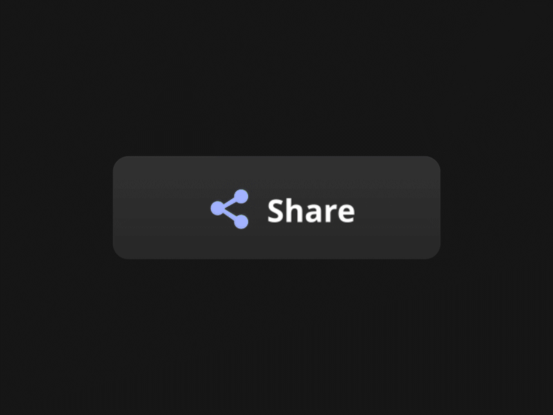 Share Button Interaction animation design motion graphics ui ux