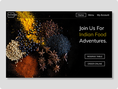 Spice of India Landing Page