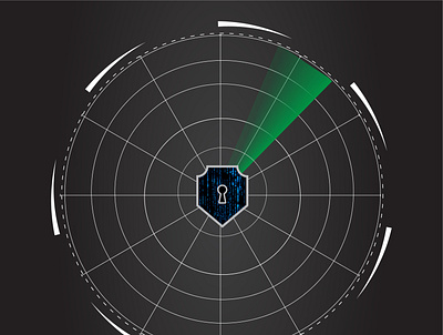 IT radar design icon illustration vector