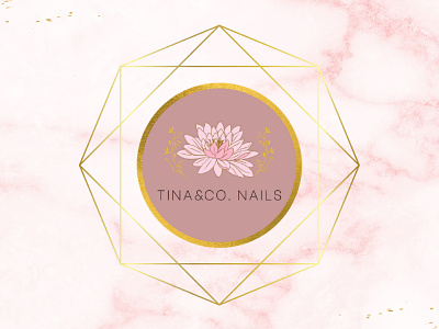 Social Package for Tina&Co Nails brand identity branding cover design facebook graphic design instragram logo nail salon template