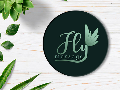 Logo Design Fly Massage app brand identity branding design fly graphic design logo massage service wings