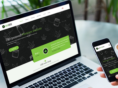 Green CBD house Website cannabis cbd cbg design web design web shop website