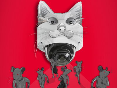 G4S Promo Artwork Cat and Mouse artwork camera cat design g4s graphic design illustration mouse promo security