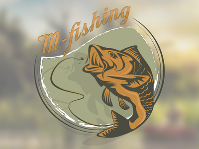 M Fishing Logo Design brand identity branding carp design fish fishing graphic design illustration logo