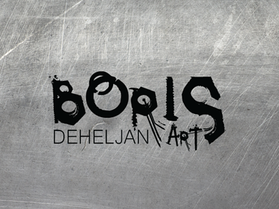 Boris Deheljan Art Logo art artist brand identity branding design graphic design logo logotype metalwork rockroll sculture