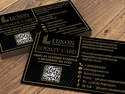 Lux Loyalty Card design graphic design loyalty card luxury real estate stationaries