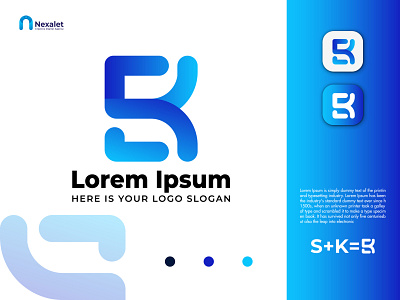 SK Logo app brand branding business logo design graphic design icon logo minimalist logo modern logo monogram logo