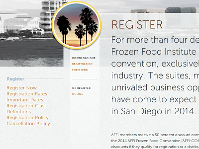 AFFI-CON 2014 Register page
