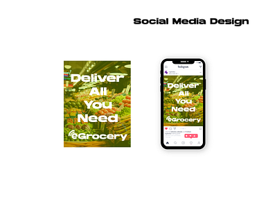 E-Grocery | Social Media Design animation brand identity branding design graphic design illustration logo logo design logo mark logotype motion graphics social media design vector