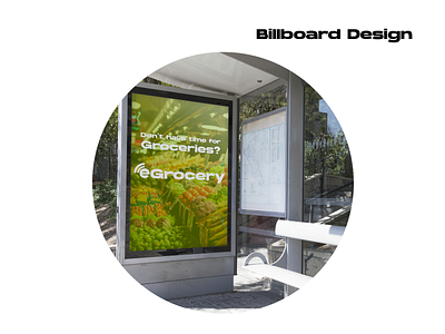 E-Grocery | Billboard Design animation billboard design brand brand identity branding design graphic design identity illustration logo logo design logo mark logotype motion graphics vector