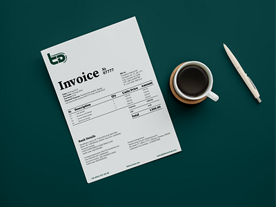 Invoice template design | Personal visual identity (rebranding)