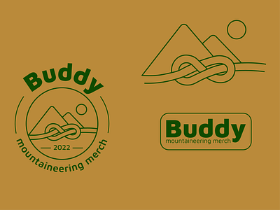Buddy | Logo design badge brand identity branding buddy design graphic design logo logo design logo lockups logo mark logotype mountaineering mountaineering merch vector visual identity